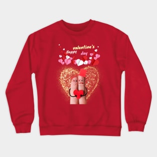 happy valentine's  day Crewneck Sweatshirt